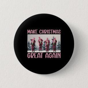 Make Christmas Great Again Funny Santa Trump 2024 6 Cm Round Badge