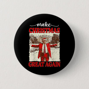 Make Christmas Great Again Funny Santa Trump 2024 6 Cm Round Badge