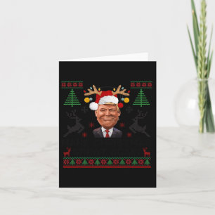 Make Christmas Great Again Funny Santa Trump 2024 Card