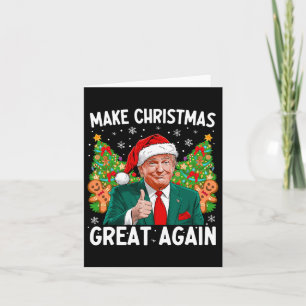 Make Christmas Great Again Funny Santa Trump 2024 Card