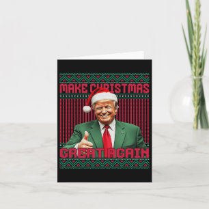 Make Christmas Great Again Funny Santa Trump 2024 Card