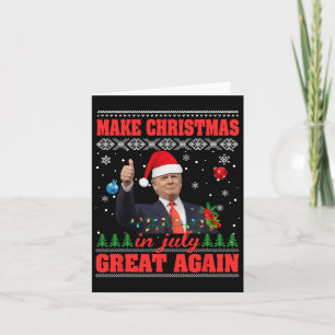 Make Christmas Great Again Funny Santa Trump 2024  Card