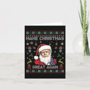 Make Christmas Great Again Funny Santa Trump 2024  Card