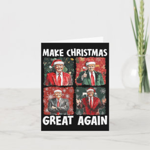 Make Christmas Great Again Funny Santa Trump 2024  Card
