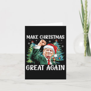 Make Christmas Great Again Funny Santa Trump 2024 Card