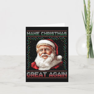 Make Christmas Great Again Funny Santa Trump 2024  Card