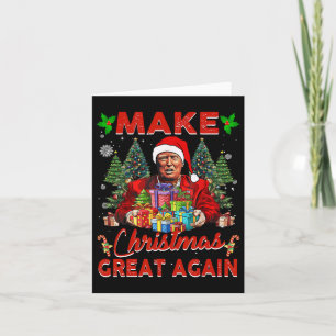 Make Christmas Great Again Funny Santa Trump 2024  Card