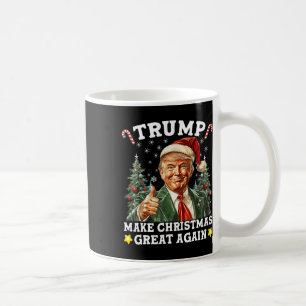 Make Christmas Great Again Funny Santa Trump 2024 Coffee Mug