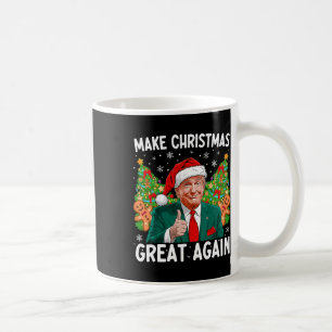 Make Christmas Great Again Funny Santa Trump 2024 Coffee Mug