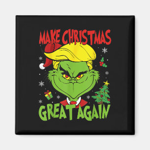 Make Christmas Great Again Funny Santa Trump 2024 Magnet