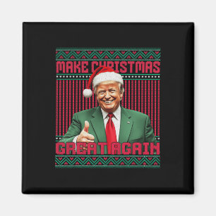 Make Christmas Great Again Funny Santa Trump 2024  Magnet