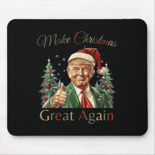 Make Christmas Great Again Funny Santa Trump 2024  Mouse Mat