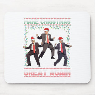 Make Christmas Great Again Funny Santa Trump 2024 Mouse Mat