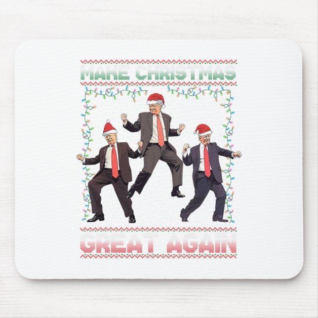 Make Christmas Great Again Funny Santa Trump 2024  Mouse Mat (Front)