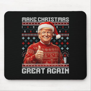 Make Christmas Great Again Funny Santa Trump 2024 Mouse Mat