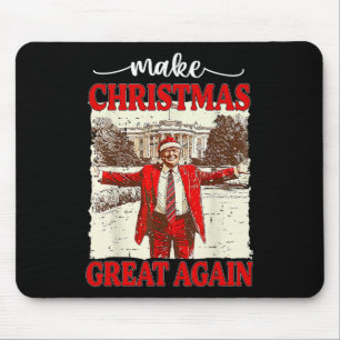 Make Christmas Great Again Funny Santa Trump 2024  Mouse Mat