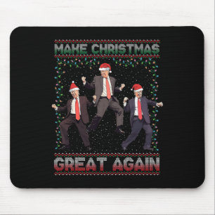 Make Christmas Great Again Funny Santa Trump 2024 Mouse Mat