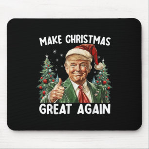 Make Christmas Great Again Funny Santa Trump 2024  Mouse Mat