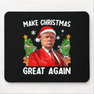 Make Christmas Great Again Funny Santa Trump 2024 Mouse Mat