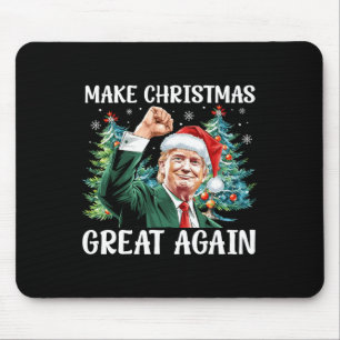 Make Christmas Great Again Funny Santa Trump 2024 Mouse Mat