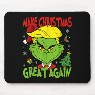 Make Christmas Great Again Funny Santa Trump 2024 Mouse Mat