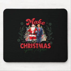 Make Christmas Great Again Funny Santa Trump 2024 Mouse Mat