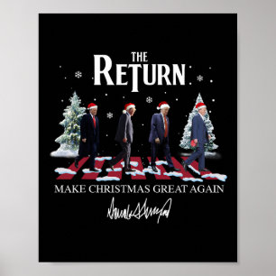 Make Christmas Great Again Funny Santa Trump 2024  Poster