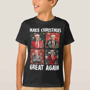 Make Christmas Great Again Funny Santa Trump 2024 T-Shirt