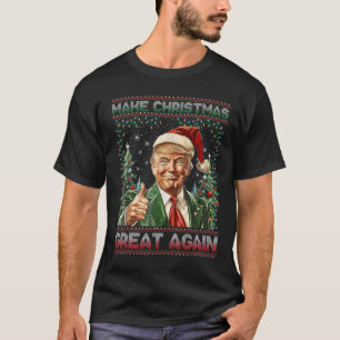 Make Christmas Great Again Funny Santa Trump 2024 T-Shirt