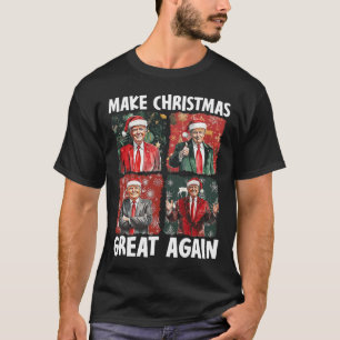 Make Christmas Great Again Funny Santa Trump 2024  T-Shirt