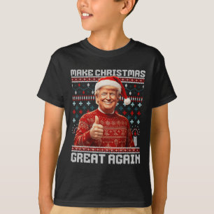 Make Christmas Great Again Funny Santa Trump 2024 T-Shirt