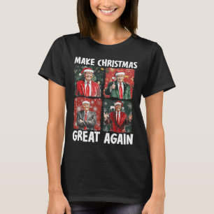 Make Christmas Great Again Funny Santa Trump 2024  T-Shirt