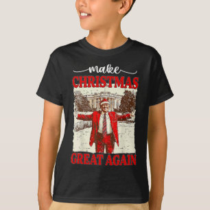 Make Christmas Great Again Funny Santa Trump 2024 T-Shirt