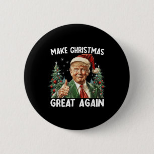 Make Christmas Great Again Funny Santa Trump 2025 6 Cm Round Badge