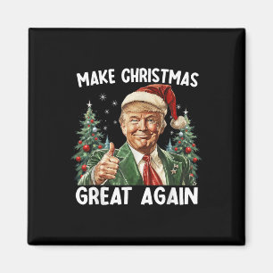 Make Christmas Great Again Funny Santa Trump 2025 Magnet