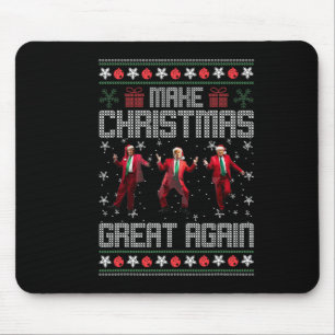 Make Christmas Great Again Funny Santa Trump Dance Mouse Mat