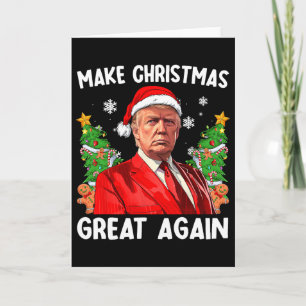 Make Christmas Great Again Funny Santa Trump Men X Card