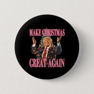 Make Christmas Great Again Funny Santa Trump Xmas 6 Cm Round Badge