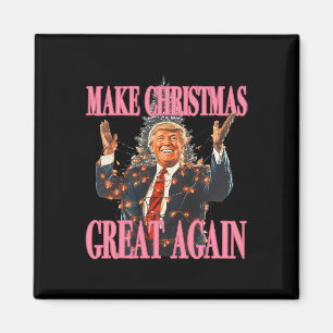 Make Christmas Great Again Funny Santa Trump Xmas Magnet