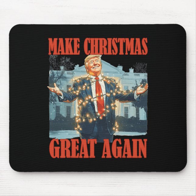 Make Christmas Great Again Funny Santa Trump Xmas  Mouse Mat (Front)