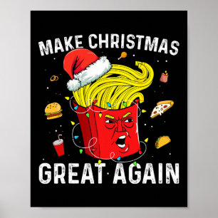 Make Christmas Great Again Funny Santa Trump Xmas Poster
