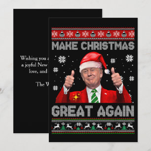 Make Christmas Great Again Funny Trump Christmas Holiday Card