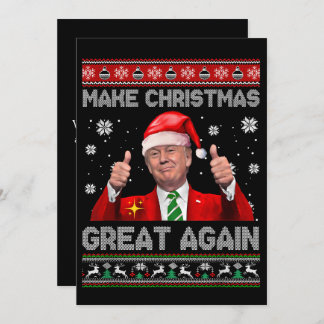 Make Christmas Great Again Funny Trump Christmas  Holiday Card