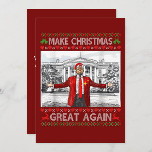Make Christmas Great Again Funny Trump Ugly Holiday Card