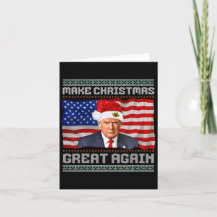 Make Christmas Great Again Funny Trump Xmas Snow P Card