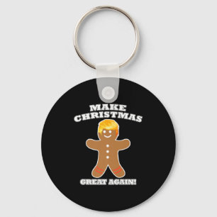 Make Christmas Great Again Ginger Bread Man Trump Key Ring