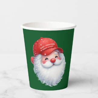 Make Christmas Great Again Maga GOP Santa Paper Cups