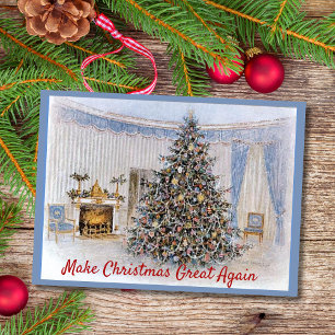 Make Christmas Great Again Oval Office Christmas Holiday Card