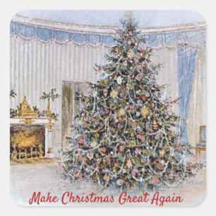 Make Christmas Great Again Oval Office Square Sticker