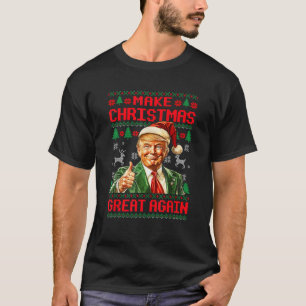 Make Christmas Great Again Pajamas Xmas Trump Sant T-Shirt